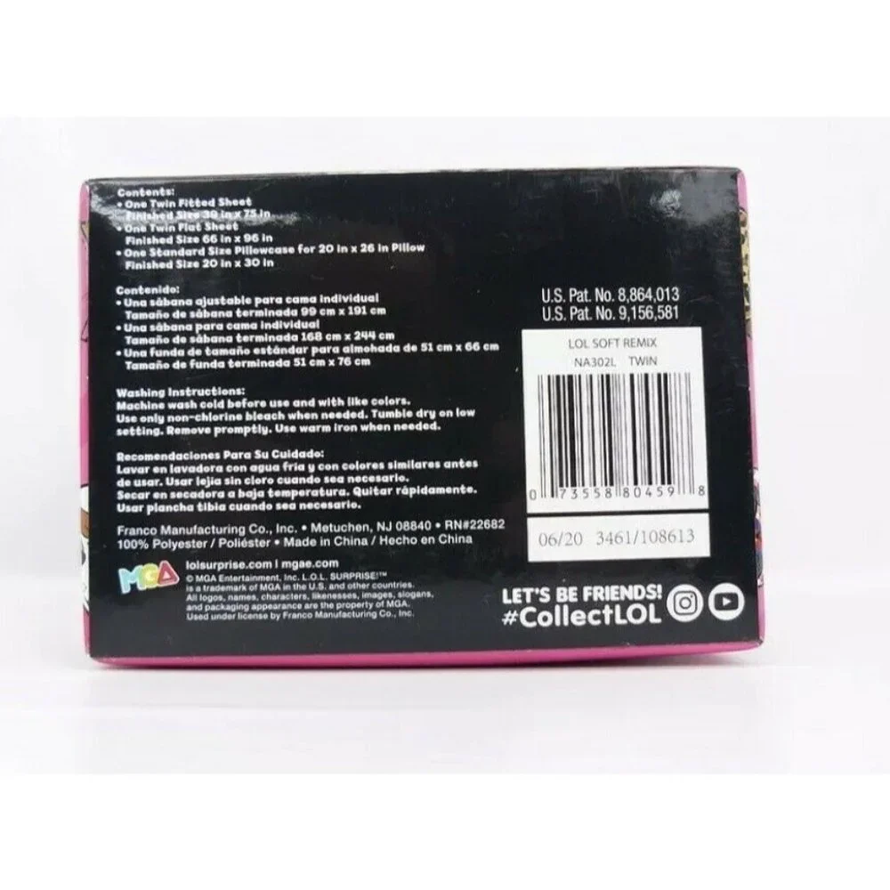 L.O.L Surprise 3‎ Piece Microfiber Twin Sheet Set-